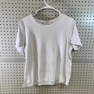 C.D. Poirier Classic White Short Sleeve Top